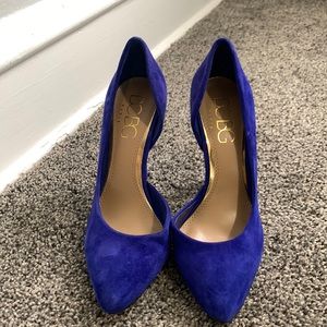 BCBG Paris Blue Suede Heels size 7
